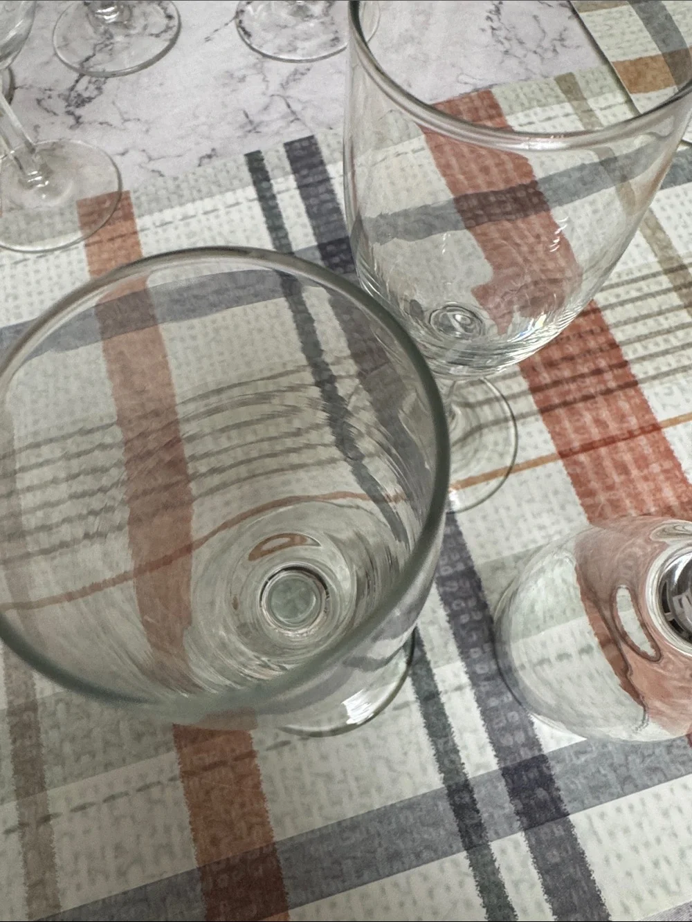 Clear Glass Stemware Wine Glasses - Set of 3